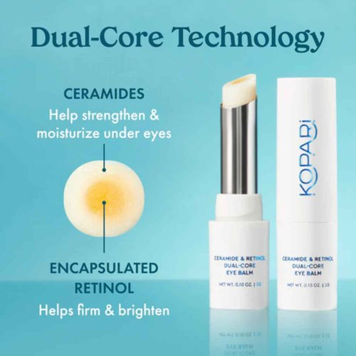 Kopari Ceramide & Retinol Dual-Core Eye Balm – Targets Fine Lines, Texture & Puffiness with Encapsulated Retinol, Ceramides & Squalane – Hydrating, Brightening, Anti-Aging Under Eye Treatment