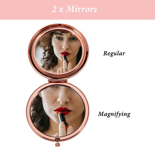XPENMULBOJA Stocking Stuffers for Women 2025 Makeup Mirror Christmas Compact Mirror for Girl Daughter Mom Female Friends Inspirational Ideas for Wife Stocking Stuffers for Teen Girls
