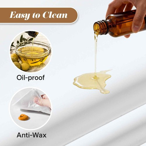 87"x51" Massage Table Sheets, Waterproof PVC Massage Table Cover, Reusable Wax Mat Pad Oilproof Lash Bed Cover, Massage Bed Cover Waxing Mat for Beauty Salon, SPA, Lash Extension, Tattoo (White 2pcs)