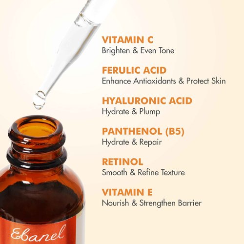 Ebanel Bundle of Retinol Moisturizer Cream and Vitamin C Serum