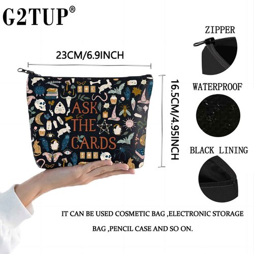 G2TUP Tarot Card Storage Bag for Tarot Enthusiasts Ask the Cards Halloween Witch Zipper Bag (Ask the Cards New)