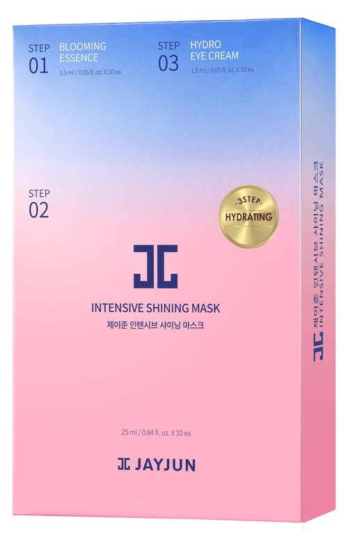 JAYJUN Intensive Shining Mask with Lavender Extract (10 Pack)- 3-Step Hydrating Mask Korean Facial Mask