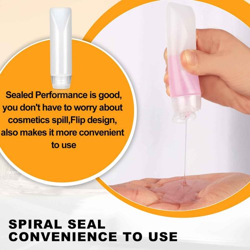 Domthent 13 Pack Travel Bottles for Toiletries - TSA Approved, Leak-Proof Refillable 1oz Travel Bottles Set for Shampoo, Lotion, Makeup, and Essential Oils (13)