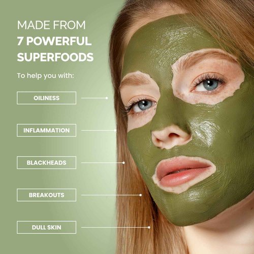 PLANTIFIQUE Gua Sha Facial Tools and Korean Skincare Clay Mask – Hydrating Mud Mask with Avocado & Superfoods