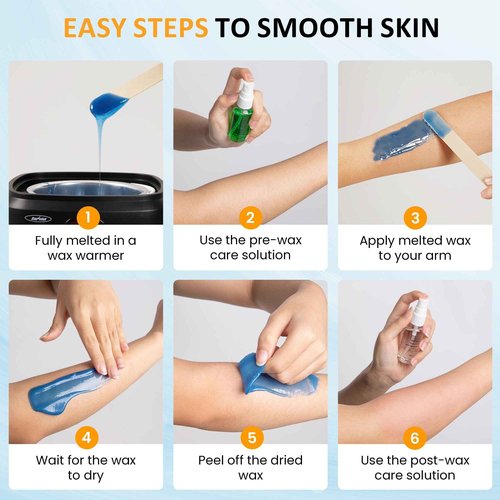 Sunvivi Hard Wax Beads for Hair Removal 2.5lb, Brazilian Bikini Hard Waxing Kit for Sensitive Skin, Perfect for Coarse Hair Full body Legs, Face and Underarms
