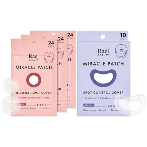 Rael Miracle Bundle - Invisible Spot Cover (72 Count), Spot Control Cover (10 Count)