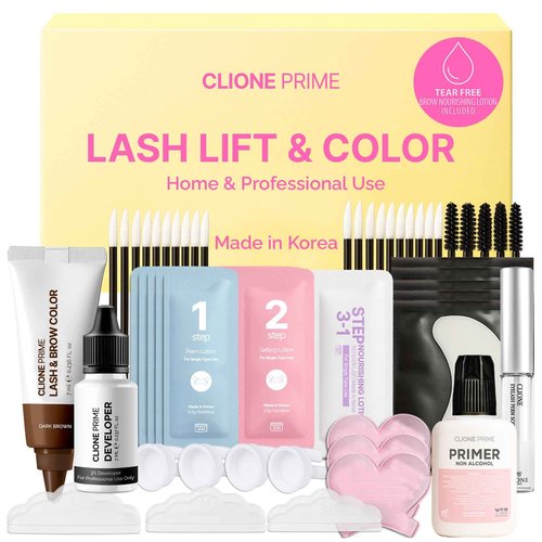 Korean At Home Eye Lash Lift and Color Kit Professional Brow Lamination and Color Kit Eye Lash Color Brown Eye Brow Color Kit