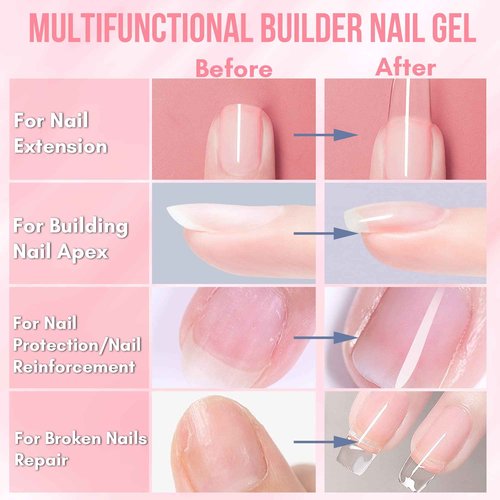 Makartt Gel Nail Polish Magnetic Cat Eye 9D Black Hole Gel Nail Polish Bundle Builder Nail Gel 15ml 5 in 1 Multifunctional Clear Gel Nail Polish