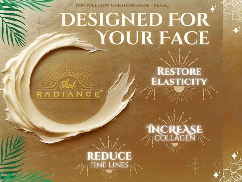 Shal Radiance Organic Face Cream For Dry Skin, Beef Tallow Skin Care, Tallow Moisturizer, Organic Ingredients, Natural Face Moisturizer, Tallow Butter, Balancing Formula, Made in USA (1 ounce)