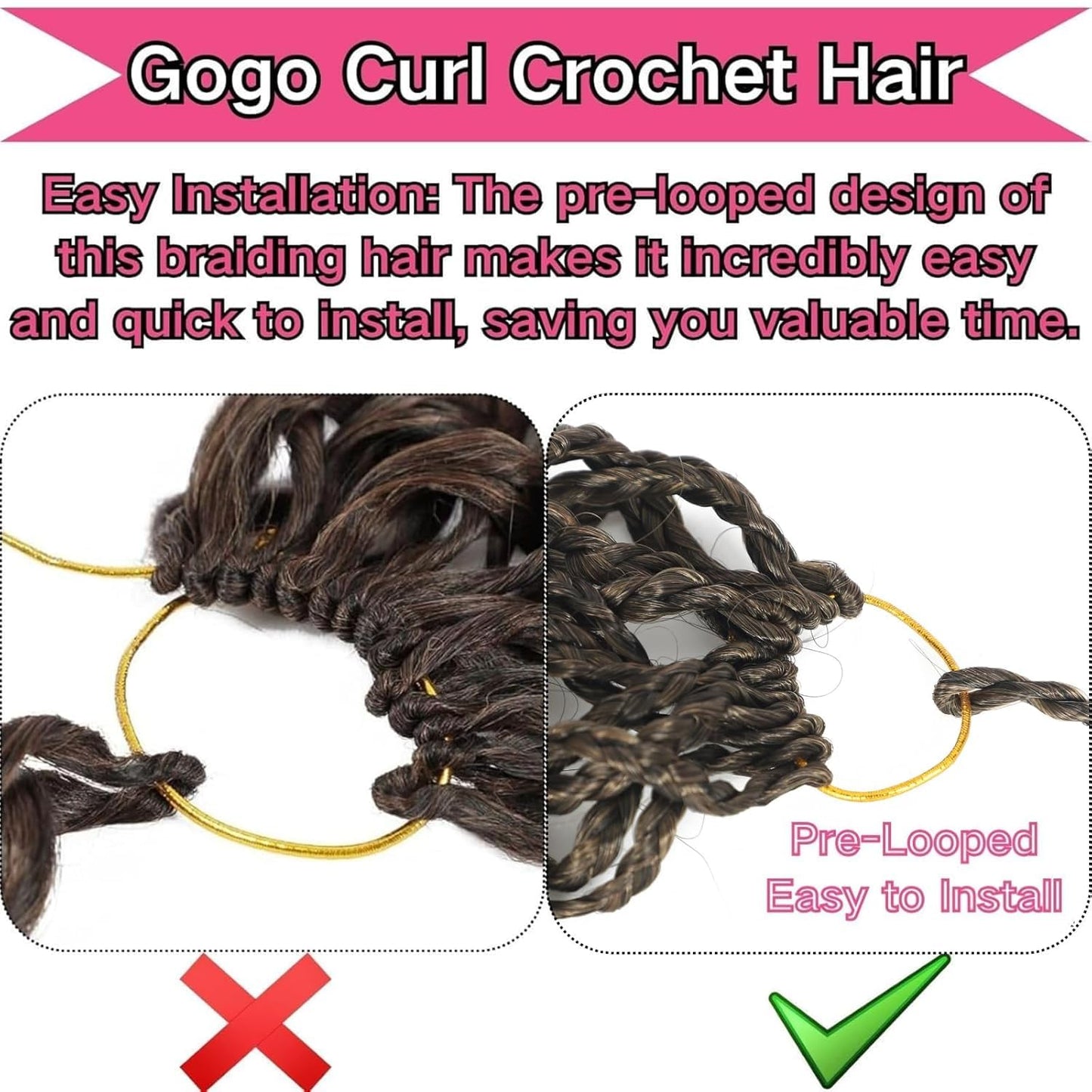 Gogo Curl Crochet Hair 14 Inch 8 Packs Pretwisted Curly Crochet Hair Pre looped Ocean Wave Crochet Hair Water Wave Deep Twist Crochet Synthetic Braiding Hair for Women Girl Kids (14 Inch 8 Packs T27)