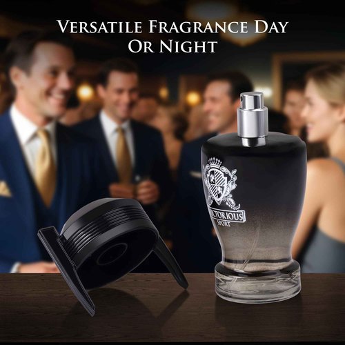 Victorious Sport Eau De Toilette for Men 3.4 fl oz- A Fragrance Built for Champions - Spicy, Sweet & Lemon Warm Base of vanilla, Tonka Bean & Amber Ideal Gift For Special Occasion Elegant