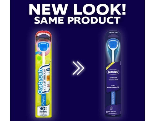 Dentek Orabrush Tongue Cleaner (Colors May Vary) Pack of 6