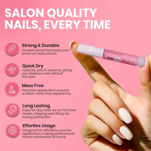 GALSPRO Press on Nail Glue – 10 Pack 0.07oz for Press Ons Fake Nails, Strong, Easy Application & Quick Drying Time, Long Lasting for Acrylic Nails