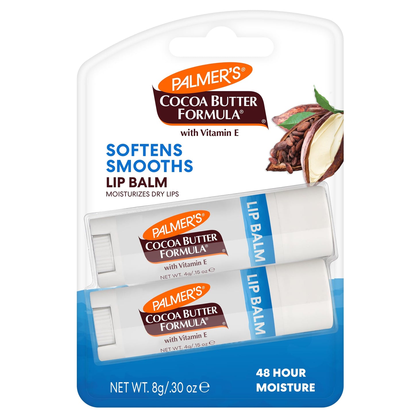 Palmer's Cocoa Butter Formula Original Ultra Moisturizing Lip Balm SPF 15, 2 Count