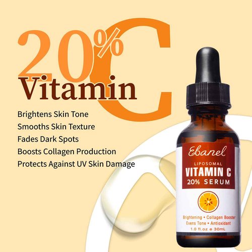Ebanel Bundle of Gentle Exfoliating Face Scrub Peeling Gel 4.12 Oz, Hyaluronic Acid Serum, and 20% Vitamin C Serum