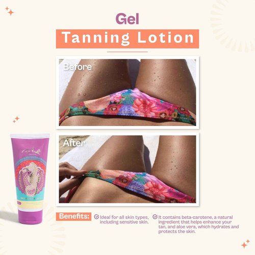 D'luchi Gel Bronzer | Beta-Carotene Concentrate for an Intense Tan! Achieve a deep tan and keep your skin hydrated at all times with our Tanning Gel