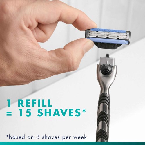 Gillette Mach3 Shaving Razor for Men, Razor Handle, 12 Blade Refills
