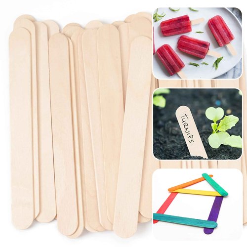 1200 Pieces Large Wooden Wax Sticks, 6-Inch Wood Waxing Sticks Wax Spatulas Applicator, Wood Craft Sticks for Body Hair Removal, Tongue Depressors, Popsicle Sticks