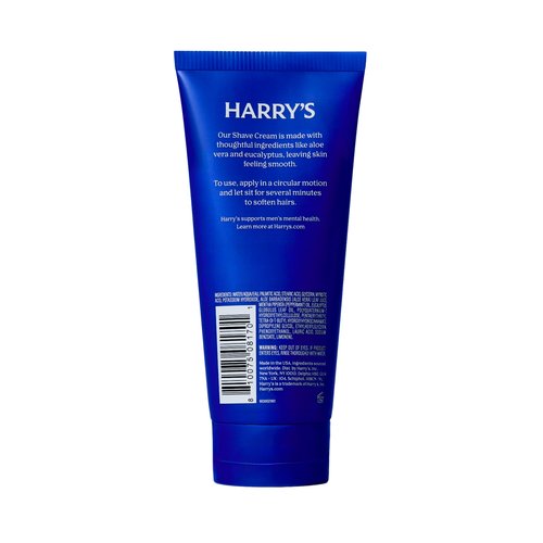 Harry's Shaving Cream for Men with Aloe and Eucalyptus - (4 Pack) 6 oz - Conditions Skin and Softens Facial Hair for Shaving - Safe for Sensitive Skin