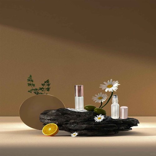 AGENIZ 50Pcs Mini Clear Glass Roller Bottles for Essential Oil, 3ml Roller Bottles with Stainless Steel Roller Balls, Refillable Roll on Bottle (Clear, 3ml)