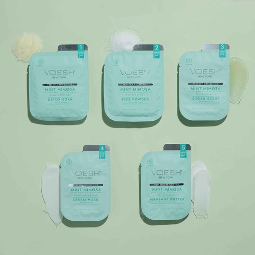 VOESH Pedi in a Box O2 Fizz, 2 Pack Mintmosa, Detoxifying Spa Pedicure, DIY Pedi, At-Home Pedi, Pedi in a Box, Spa Foot Treatment, Vegan Beauty, Foot Detox, Pedicure Prep