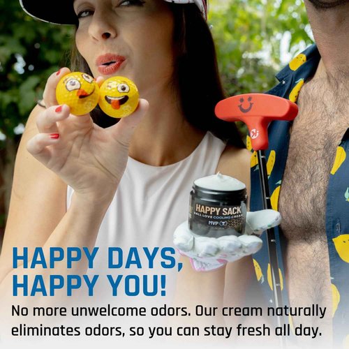 Derm Dude Happy Sack Ball Deodorant & Anti Chafing Cream for Men | Formulated With All-Natural DeoPlex for Odor Control | Aluminum Free Nut Love Cooling Cream - Coconut Rush & MVP Scent, 2 oz (2 Pack)