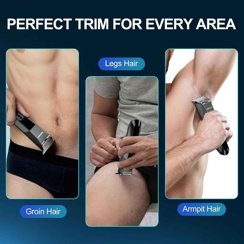 Body Hair Trimmer for Men,kensen Electric Groin & Pubic Hair Trimmer,Rechargeable Ball Shaver Groomer,Mens Body Groomer Kit for Privates,Waterproof, Cordless for Wet/Dry Use