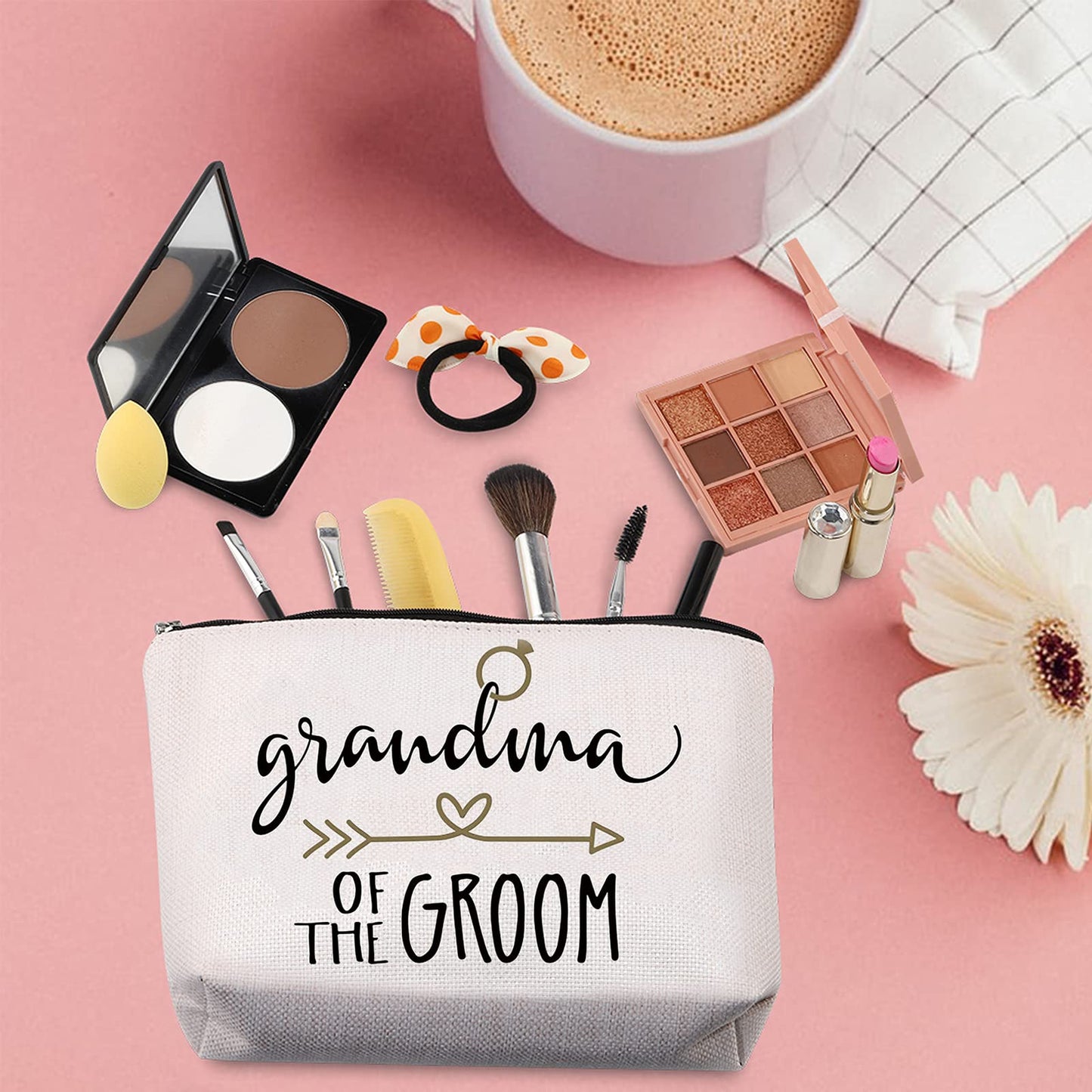 TSOTMO Grandma Grandmother Gift Groom Grandma Gift Grandma of The Groom Makeup Bag Wedding Dinner Gift (Grandma Groom)