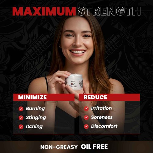 Tattoo Numbing CreamMaximum Strength: Numbing Cream for Tattoos, Extra Strength Numbing Cream - Up to 6 Hours Numbness for Multi-Purpose Use (White)