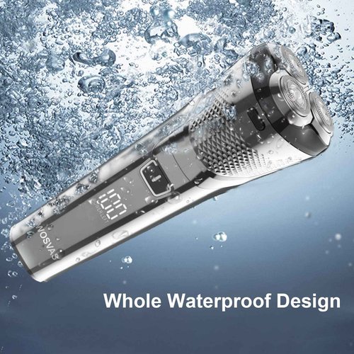 Electric Razor for Men with an Extra Head,Waterproof Electric Shaver, Rechargeable Cordless Shavers,USB-C Fast Charging,LED Display,Wet/Dry