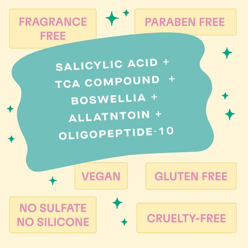 Fawn Acne Clearing Facial Toning Wipes with Salicylic Acid for Teen and Young Skin, Derm-formulated and Vegan, 60 Pads