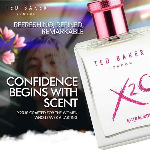 Ted Baker X20 Women EDT, a blend of star anise, grapefruit and magnolia, perfume for women, 3.38 fl oz