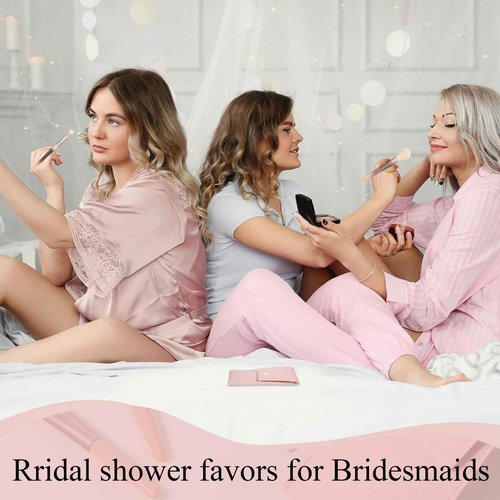 24 Sets Travel Size Makeup Brushes Set Mini Face Make up Brushes Brushes Bag for Makeup Party Favors Wedding Bridal Shower Bridesmaid Gift Favors Bachelorette Party Gift