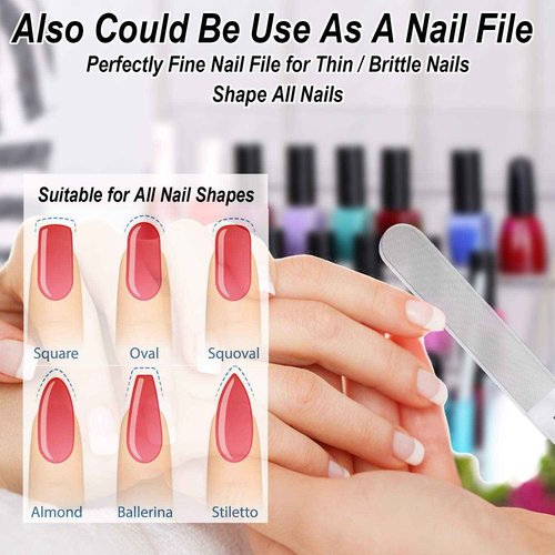 LePinko Salon-Quality Cuticle Trimmer with Cuticle Pusher and Nano Glass Nail Shiner Set
