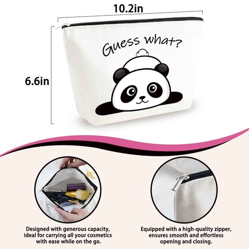 Yoxiumi Panda Gifts for Women Panda Bag Pandas Gift Bag Pandas Makeup Bag Zipper Pouch Cosmetic Pouch Travel Toiletry Bags Graduation Gift Ideas for Daughter Sister Bestie Friends