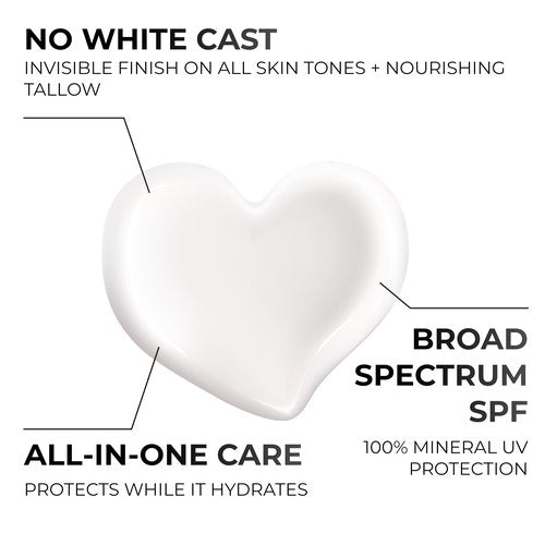 Tallow Sunscreen SPF 50 with Non-Nano Zinc Oxide – Natural Mineral, Reef-Safe & Non-Toxic Sunblock for Face & Body – Non-Greasy, Moisturizing Protection for Sensitive Skin (3.4 oz)