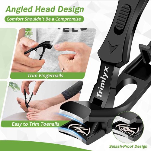 Trimlyx Toenail Clippers for Thick Toenails, Heavy Duty Toe Nail Clippers for Thick Nails for Seniors, Ingrown Large Toe Nail Clippers for Seniors, Men 5Pcs