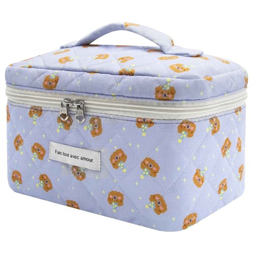 Large Makeup Bag, Cute Cosmetic Bag for Women Girls, Floral Coquette Aesthetic Toiletry Bag, Travel Make Up Organizer Bag (Sheep Print）