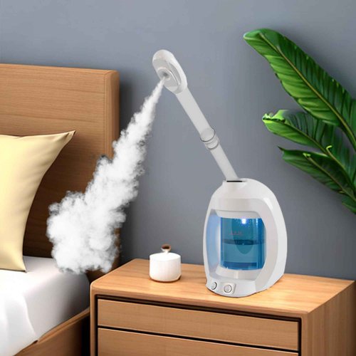 Facial Steamer, Face Steamer for Esthetician and Nano Ionic Portable Ozone Hair Steamer, Professional Facial Steamer for Home Facial Spa(White)