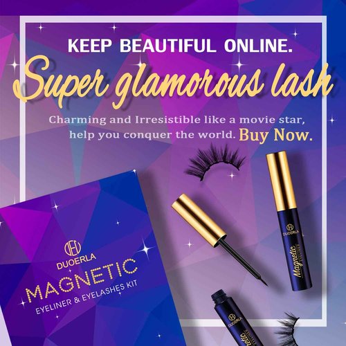 DUOERLA Magnetic Eyelashes Natural Look,Wispy Cat Eye Magnetic Lashes with Eyeliner Kit,Upgraded Long Lasting,Reusable,Easy to apply,Black,with Applicator,Vegan & Cruelty Free 10 Pairs,