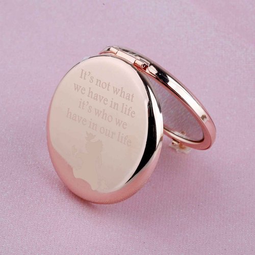 WUSUANED Donkey Makeup Mirror It’s Not What We Have in Life It’s Who We Have in Our Life Jewelry Donkey Lover Gift