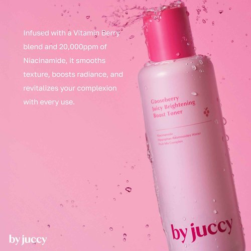 by Juccy Gooseberry Juicy Brightening TonerㅣHydrates & Reduces Dullness in Skin with Vitamin BerryㅣIndian Gooseberry, Niacinamide, Centella AsiaticaㅣBy Juicyㅣ5.07 fl. oz(150ml)