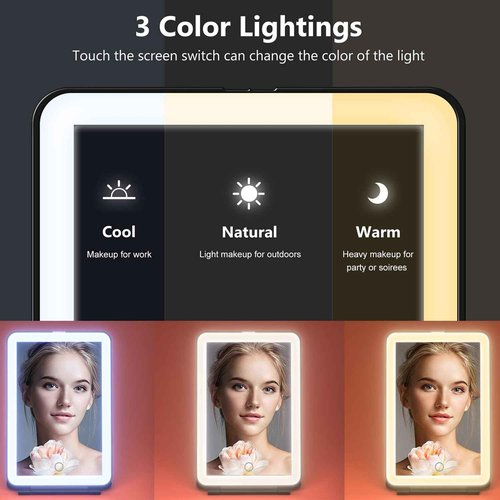 Tyseoome Makeup Mirror,Vanity Mirror with Lights, 10X Magnification, Folding Lighted Rechargeable Travel,Gift for Women Lighted with 72 Led Lights