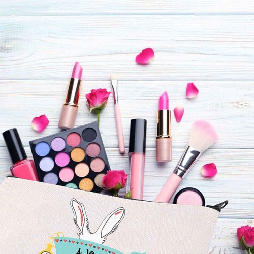 BDPWSS Princess Makeup Bag A Very Merry Unbirthday To You Zipper Pouch For Fairy Tales Wonderland Flowers Gift
