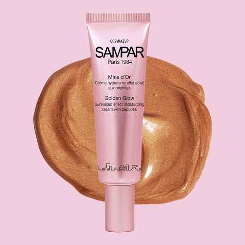 SAMPAR Golden Glow - Illuminating Face Moisturizer with Vitamin C & Antioxidants - Enhances Skin Radiance, Reduces Fine Lines & Boosts Glow - For All Skin Types - Cruelty-Free, 1 oz