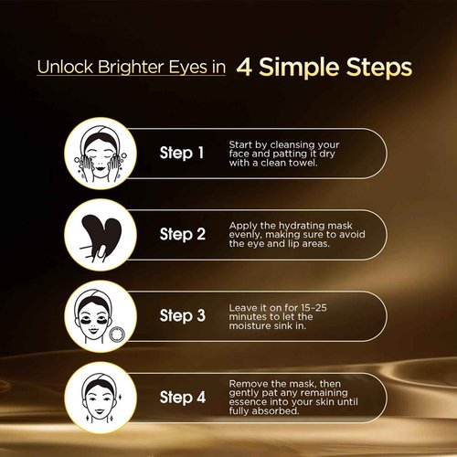 ZZILME 24k Gold Under Eye Patches - Firming, Glowing & Hydrating Hydrogel Mask for Puffy Eyes, Dark Circles, Wrinkles, Eye Bags Treatment, Gifts for Women and Men, 60Pcs Black