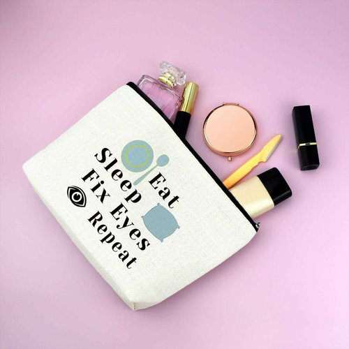 Mxrymvu Funny Eye Doctor Gifts: Optometrist & Optician Gifts for Women - Makeup Bag & Cosmetic Bag for Birthday, Christmas, Retirement & Graduation