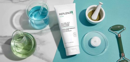 Replenix Gly-Sal Deep Pore Acne Face Wash, 6.7 Fl Oz, Non-Oily Medical-Grade 5% Glycolic & 2% Salicylic Acid Facial Cleanser for Acne-Prone Skin, Gently Unclogs & Refines Pores, Non-Drying