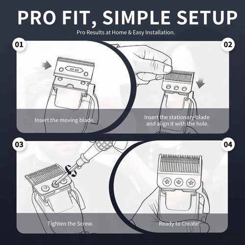 Professional 3 Hole Standard Clipper Replacement Blade Compatible with Wahl Designer, Senior, Cordless Designer, and Pilot clippers (2 Pack)