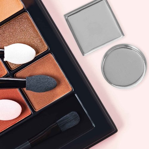 Beatifufu 30pcs Empty Metal Round and Square Pans for Eyeshadow and Makeup Palettes Empty Eyeshadow Containers and Accessories for DIY Makeup Projects